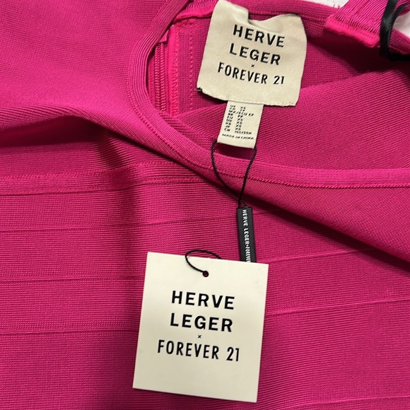 Herve Leger X F21 Bandage Dress Pink XS NWT - Picture 6 of 11